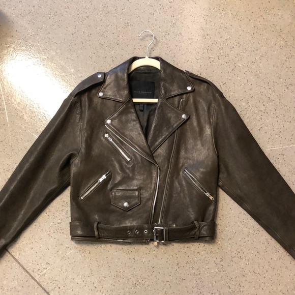 Club Monaco Vaeda Leather Jacket // Size XS